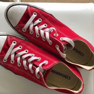 Red low top Converse
